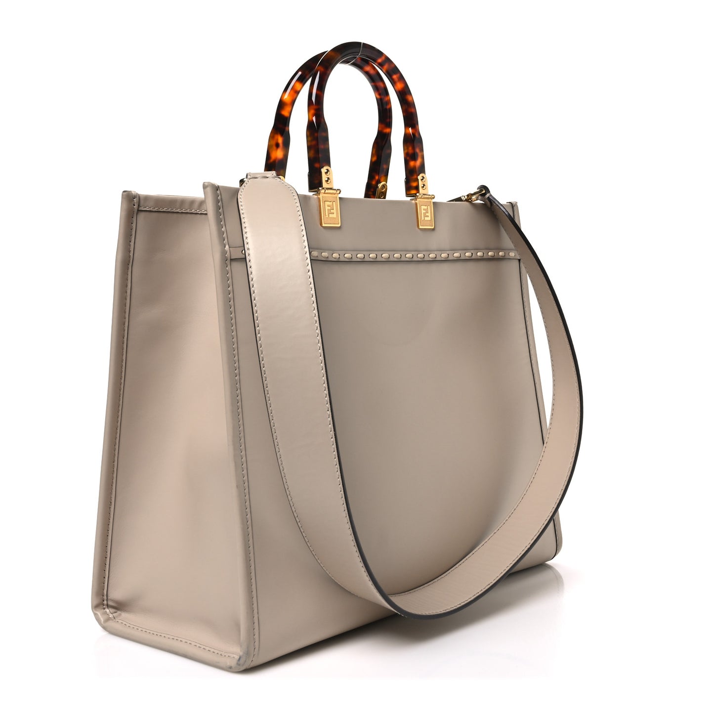 Vitello King Plexiglass Elaphe Python Print Logo Medium Fendi Sunshine Shopper Tote Nuvola Daisy Roccia