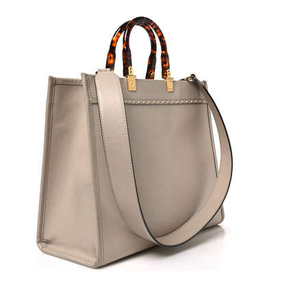 Fendi Vitello King Plexiglass Elaphe Python Print Logo Medium Fendi Sunshine Shopper Tote Nuvola Daisy Roccia 2 of 9