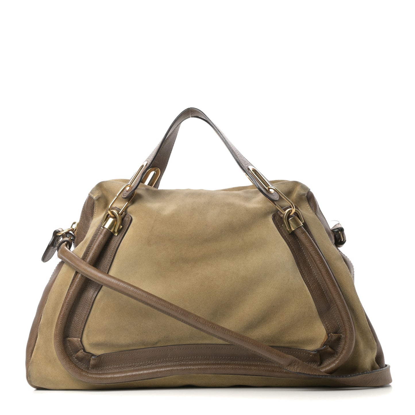 Suede Calfskin Large Paraty Khaki