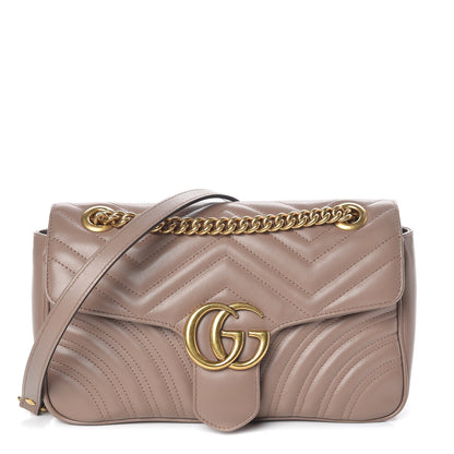 Gucci Calfskin Matelasse Small GG Marmont Shoulder Bag Porcelain Rose 1 of 9