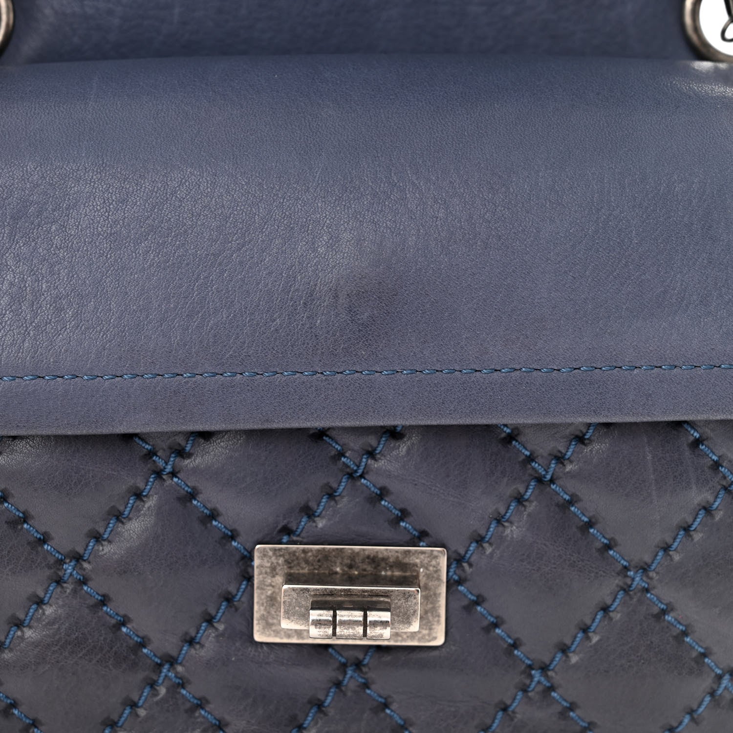 Chanel Aged Calfskin Quilted 2.55 Reissue Mini Flap Navy 17 of 17