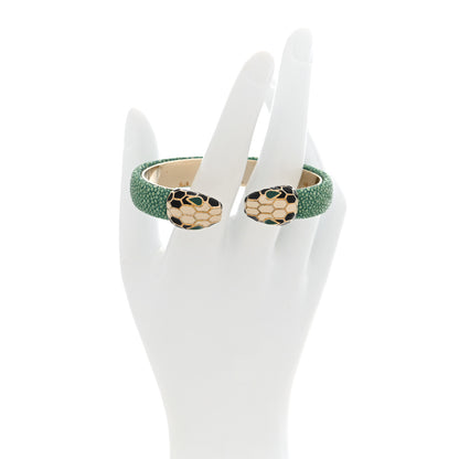 Bulgari Galuchat Serpenti Forever Bracelet Green 2 of 4