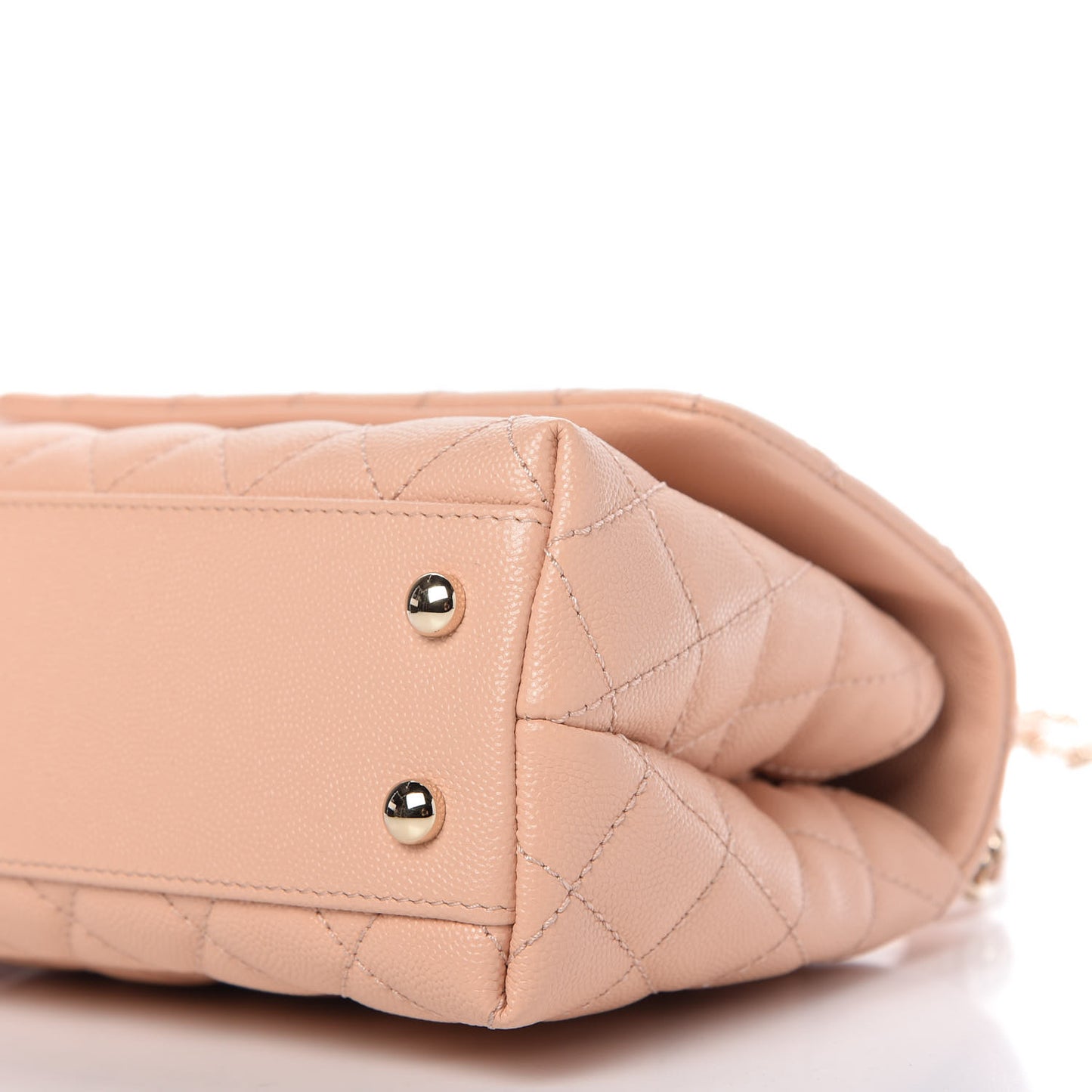 Caviar Quilted Mini Coco Handle Flap Light Pink