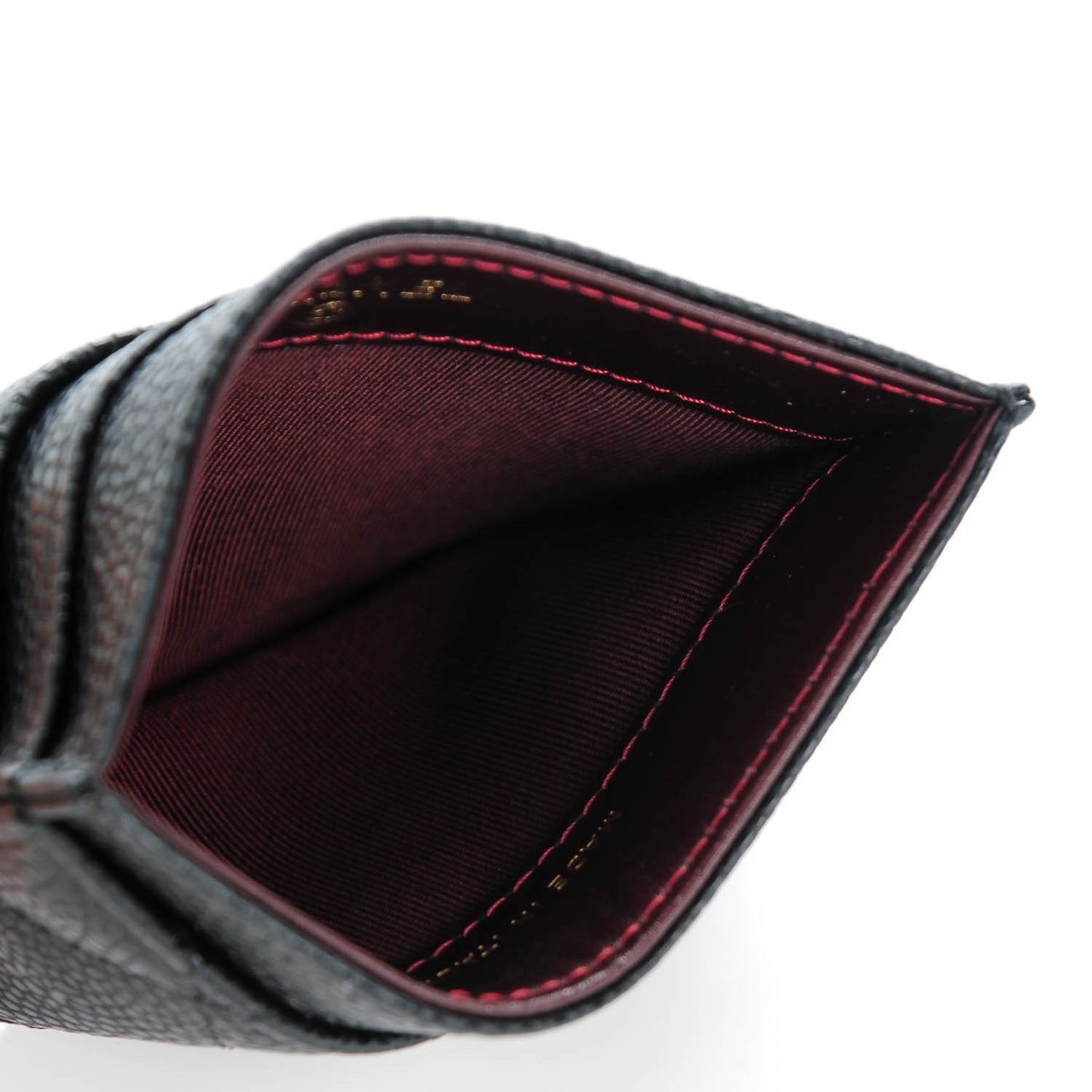 Caviar Quilted Card Holder Black