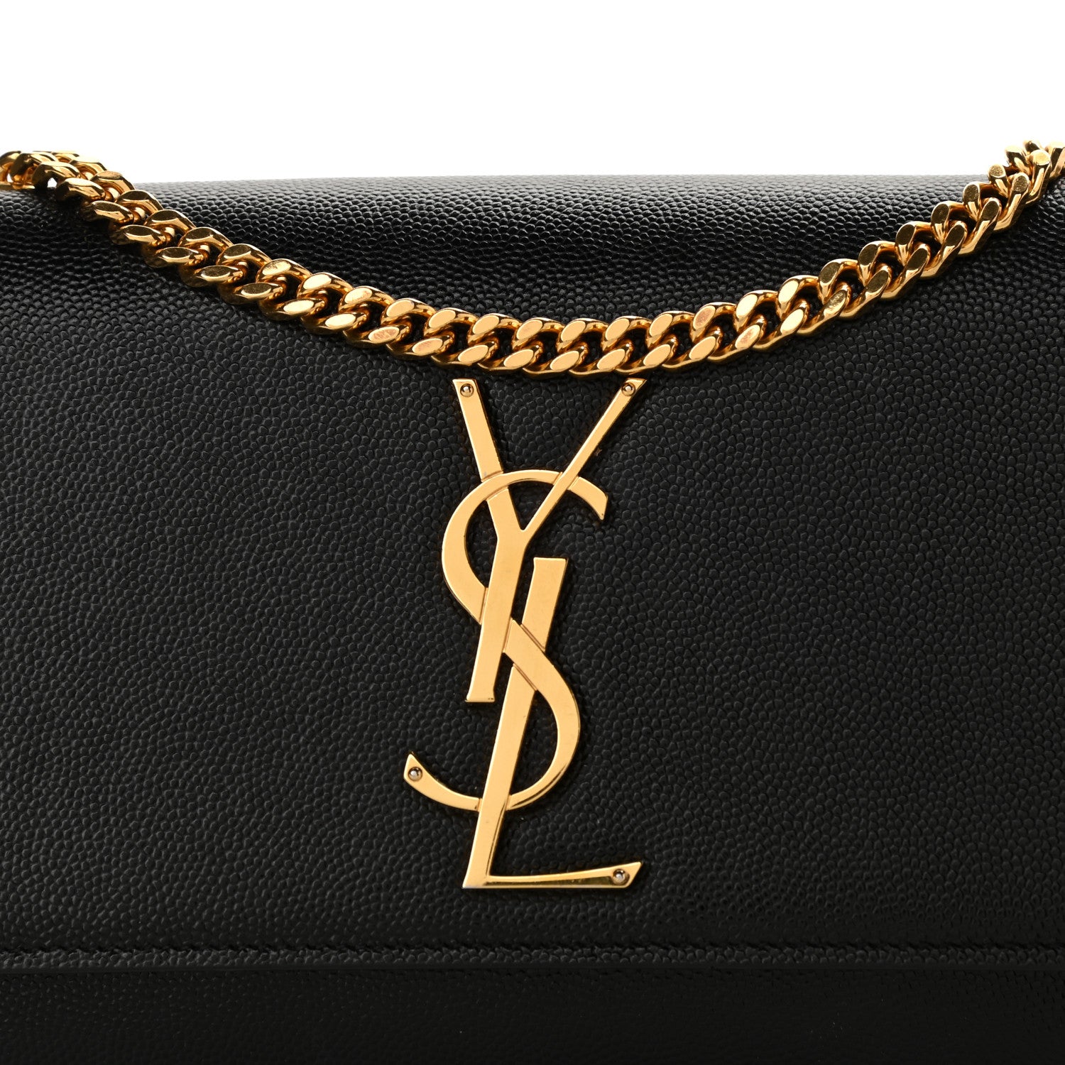 Saint Laurent Grain De Poudre Small Monogram Kate Satchel Black 7 of 14