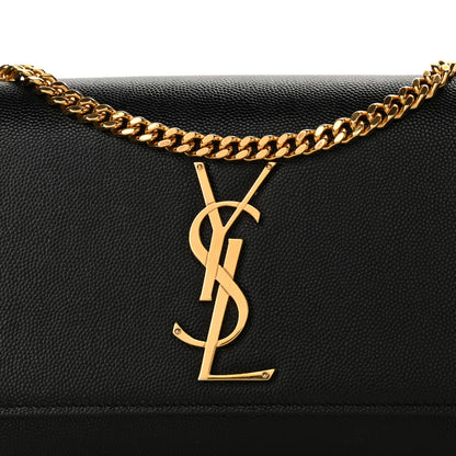 Saint Laurent Grain De Poudre Small Monogram Kate Satchel Black 7 of 14
