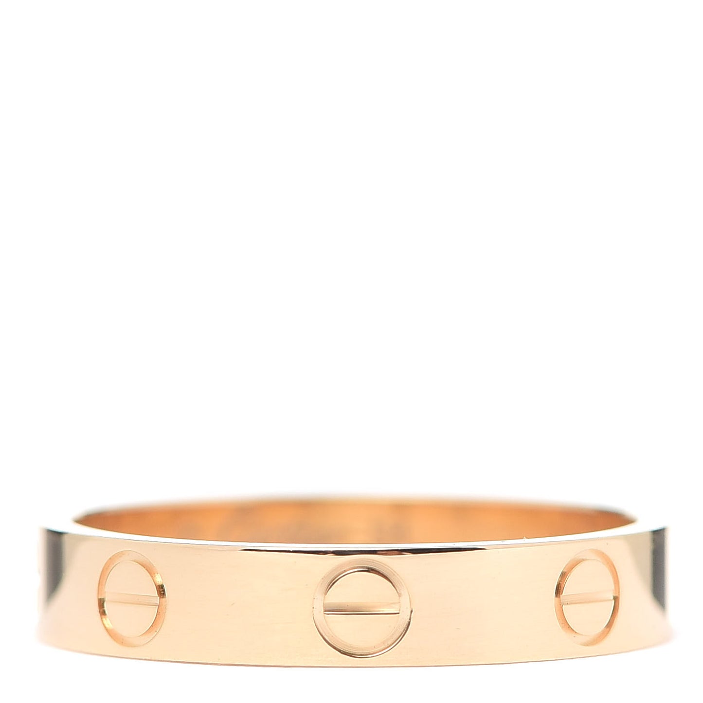 18K Yellow Gold 3.5mm LOVE Wedding Band Ring 54 6.75