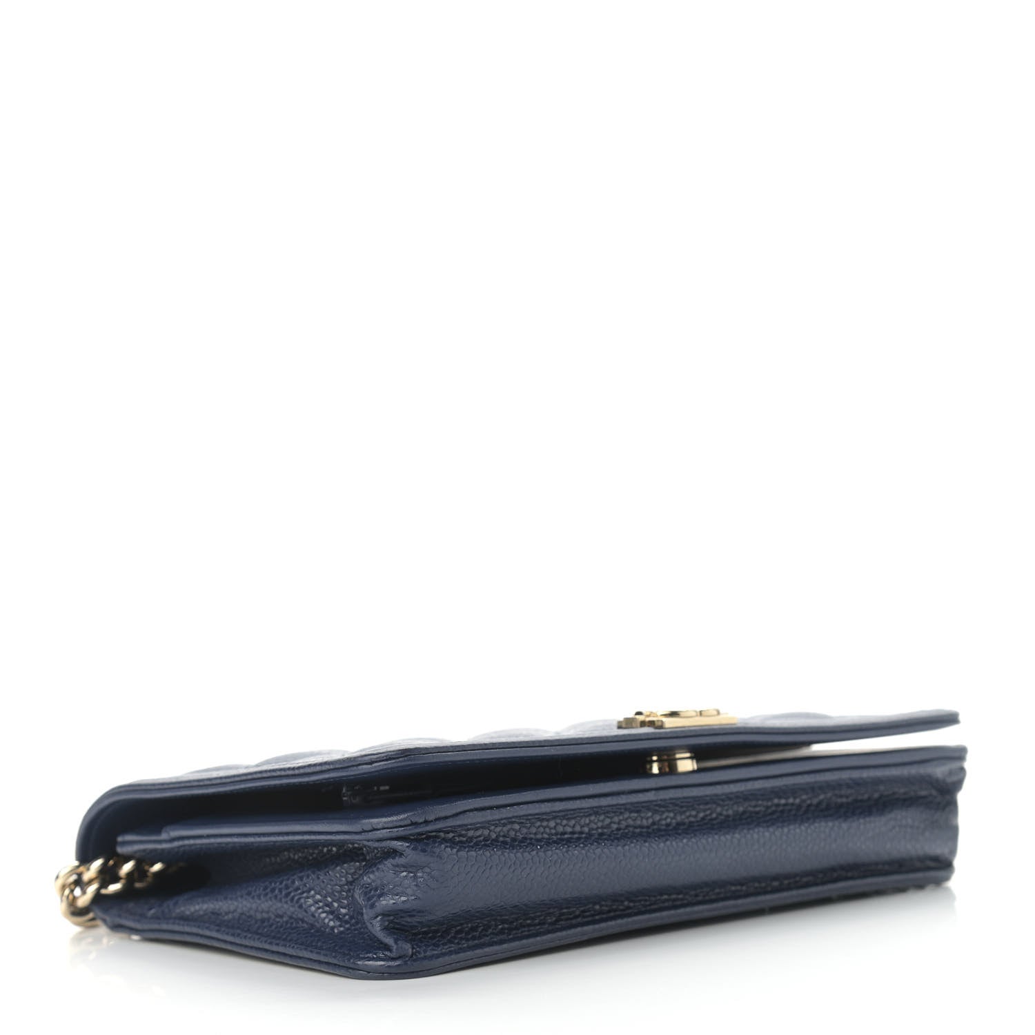 Chanel Caviar Quilted Boy Wallet On Chain WOC Navy 4 of 13