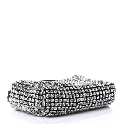 Alexander Wang Mesh Crystal Rhinestone Mini Heiress Pouch Black Silver 3 of 4