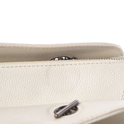 Chanel Caviar Quilted Timeless CC Bowler Bag White 16 of 18
