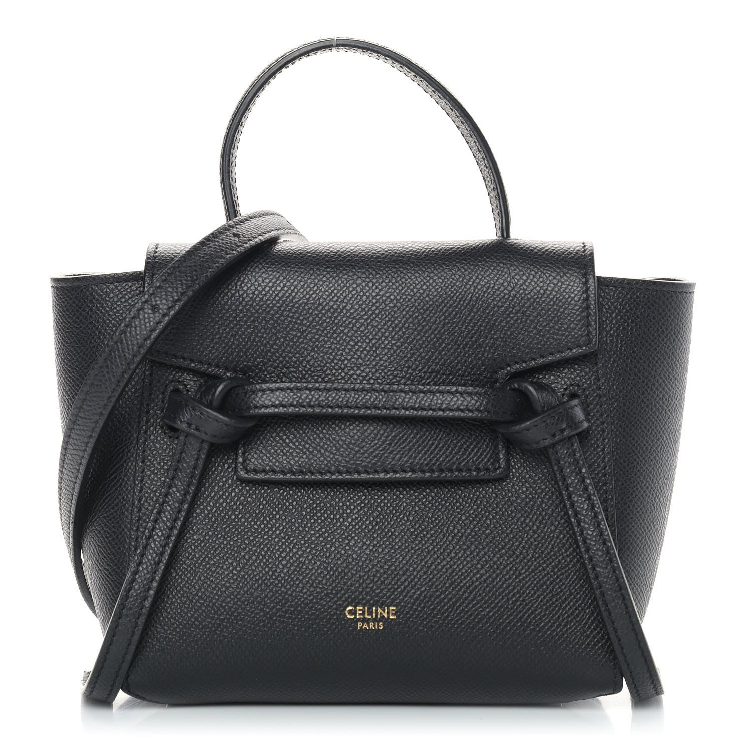 Celine Grained Calfskin Pico Belt Bag Black 1 of 12
