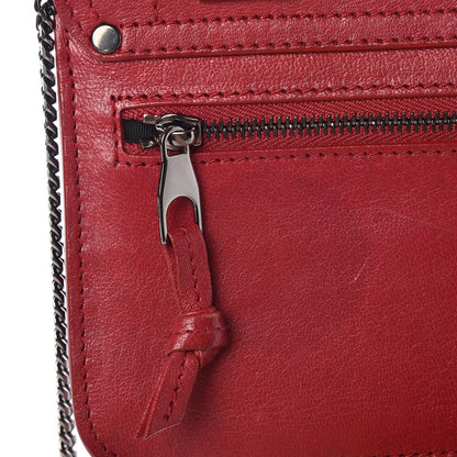 Proenza Schouler Lambskin PS1 Large Chain Wallet Red 9 of 9