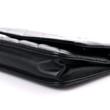 Chanel Lambskin Quilted Wallet On Chain WOC Black 10 of 14