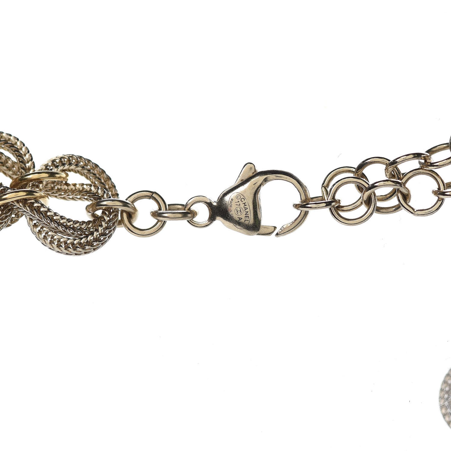 Chain Link CC Choker Necklace Gold