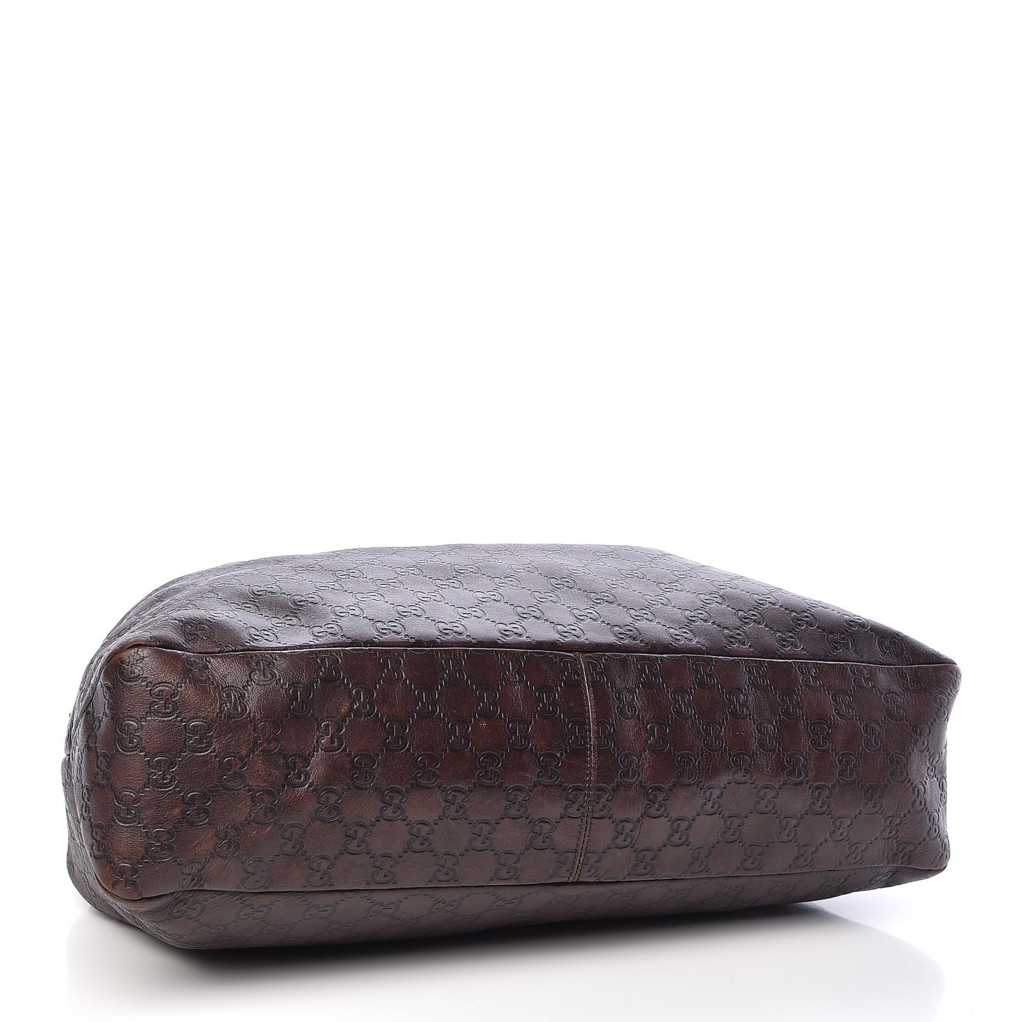 Guccissima Large Horsebit Chain Hobo Chocolate