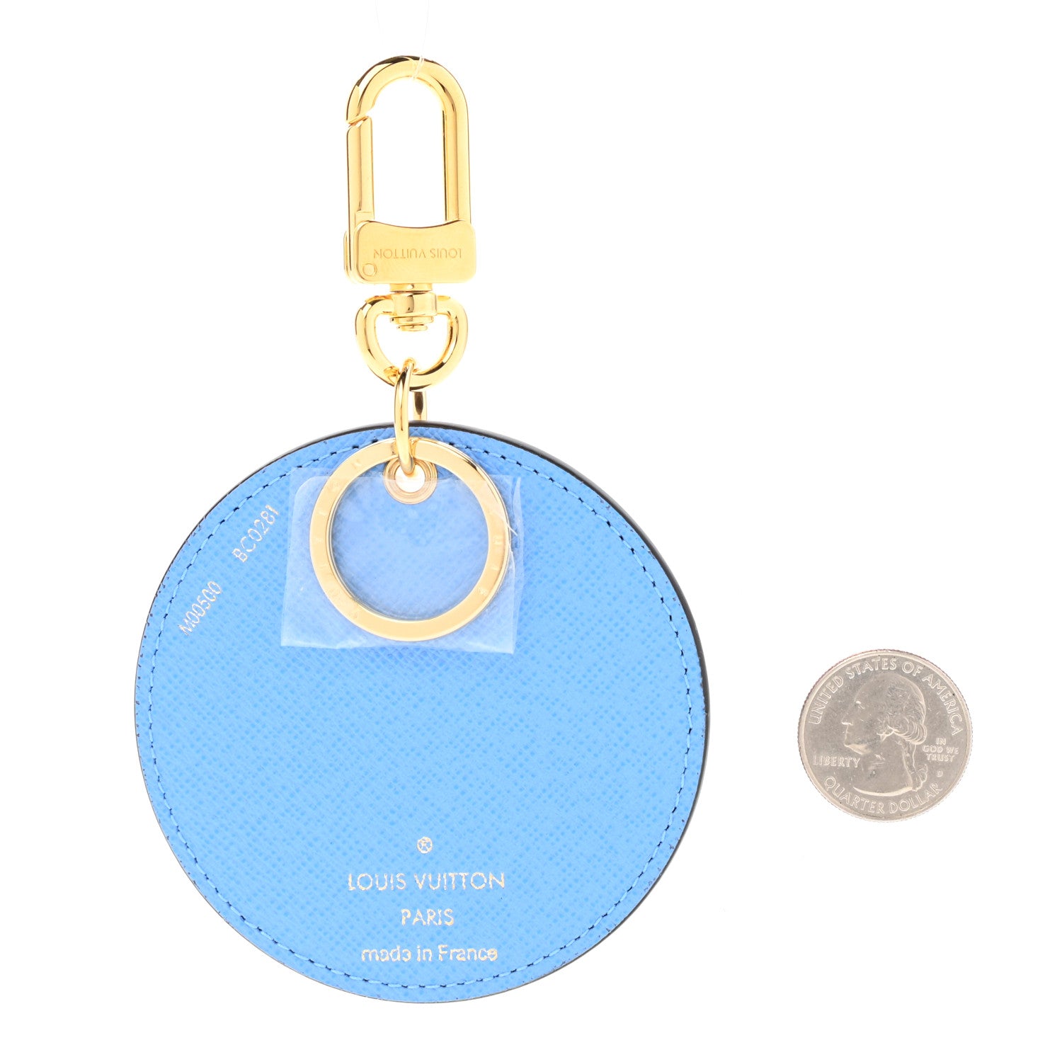 Louis Vuitton Monogram 2021 Christmas Animation China Wall Bag Charm Key Ring Myosotis Blue 2 of 5