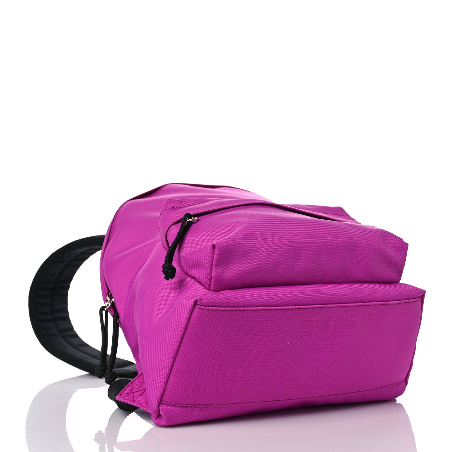 Sport Nylon Logo Embroidered S Wheel Backpack Fuchsia Black