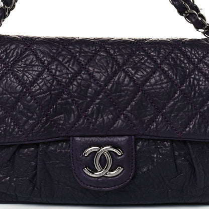 Chanel Distressed Lambskin Lady Braid Flap Dark Purple 8 of 10