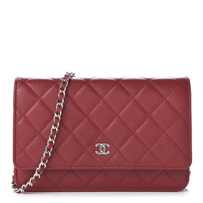 Chanel Caviar Quilted Wallet On Chain WOC Red 1 of 11