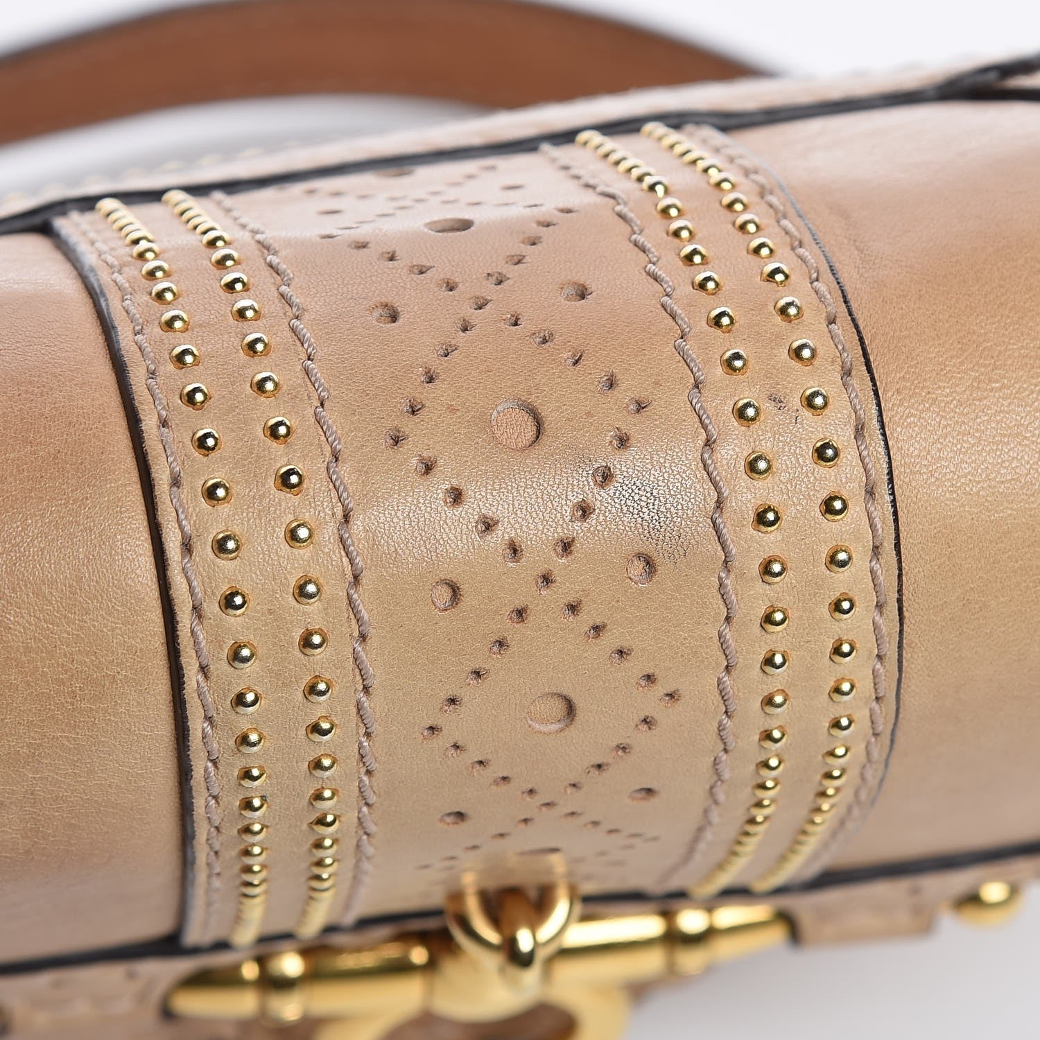 Gucci Calfskin Small Snaffle Bit Shoulder Bag Beige 11 of 17