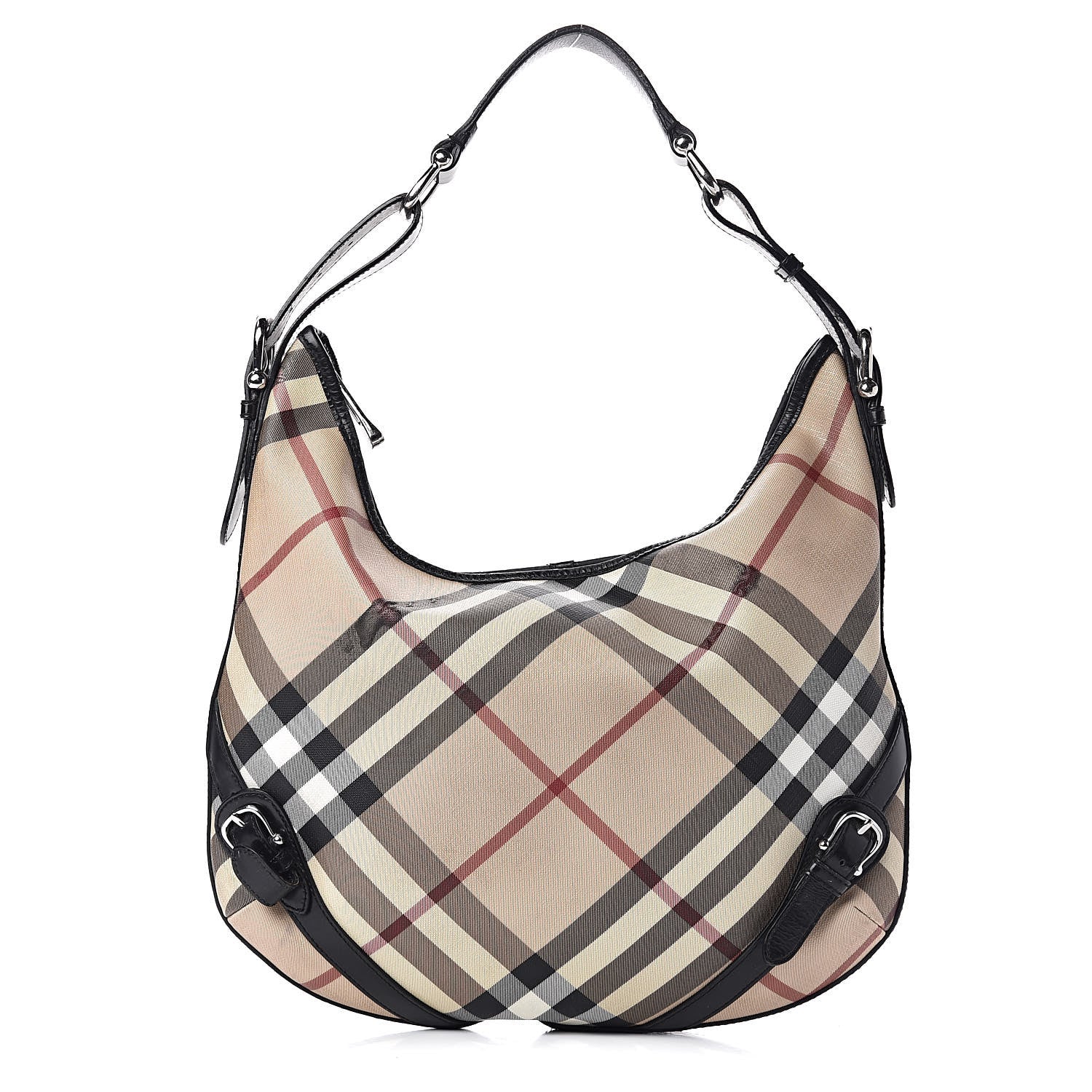 Burberry Supernova Check Large Larkin Hobo Black 1 of 20