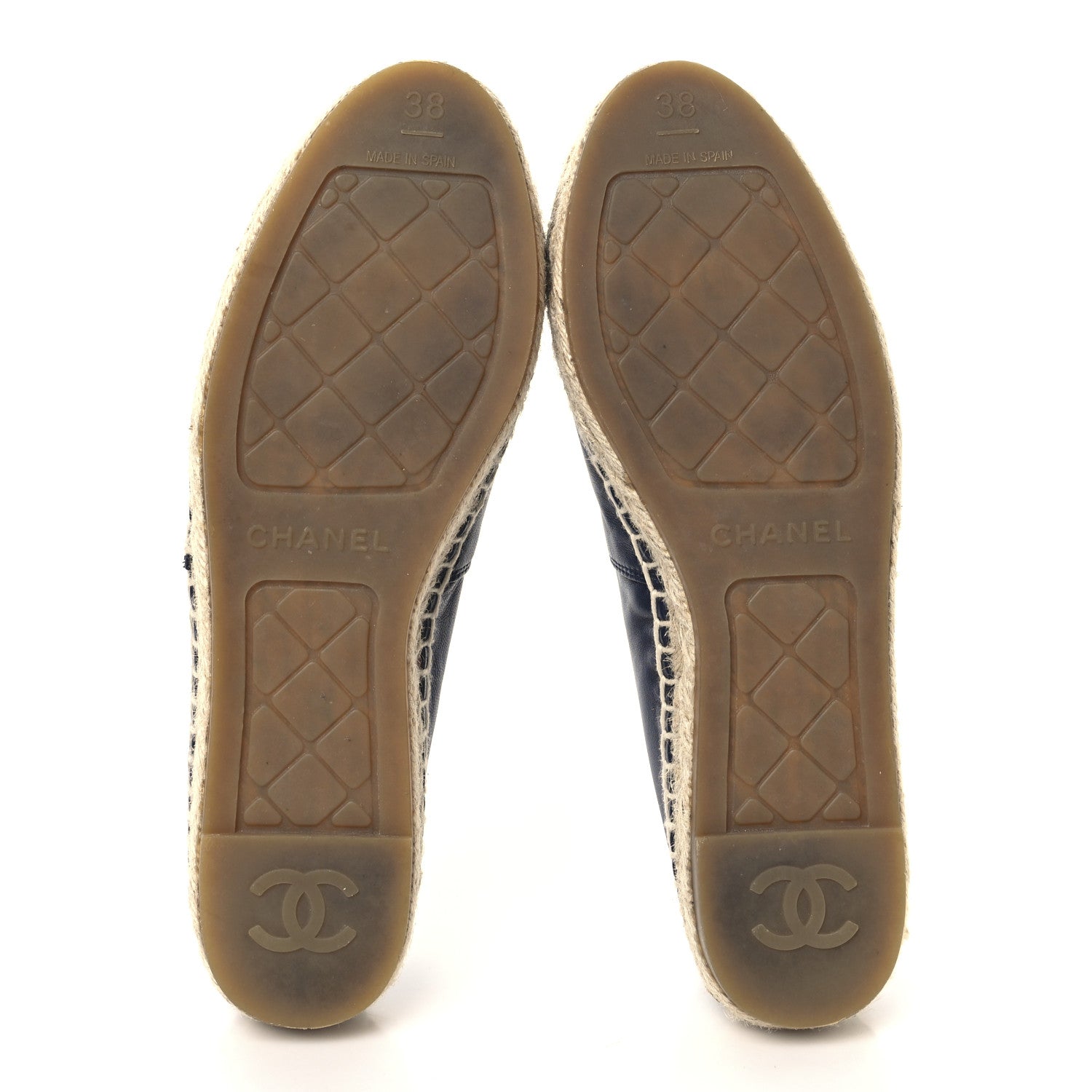 Chanel Lambskin CC Espadrilles 38 Navy Fuchsia Black 6 of 10