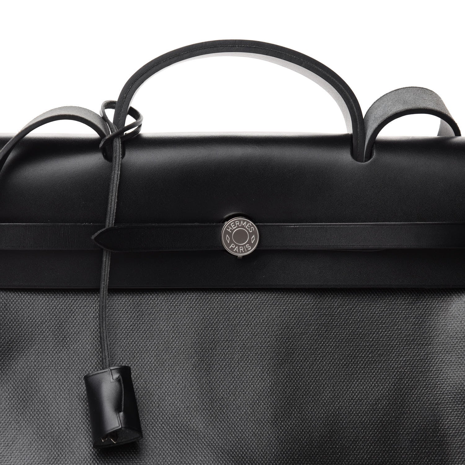 Hermes Toile H Berline Vache Hunter Herbag Zip 39 MM Black Ecru 10 of 10