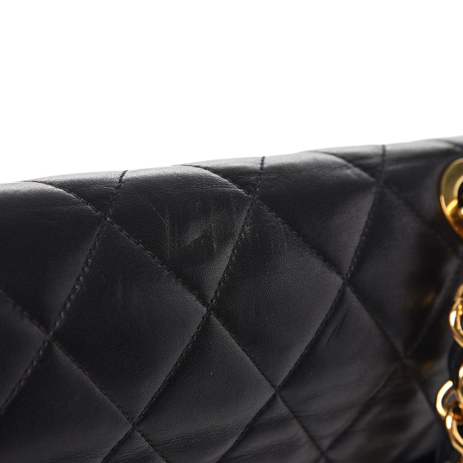 Louis Vuitton CHANEL Lambskin Quilted XL Jumbo Single Flap Black 11 of 14