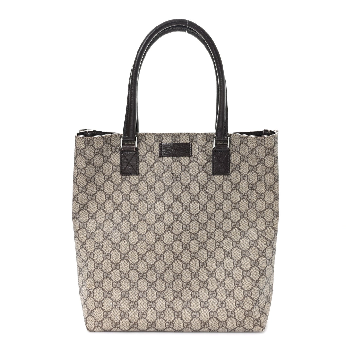 GG Plus Monogram Small Vertical Tote Dark Brown