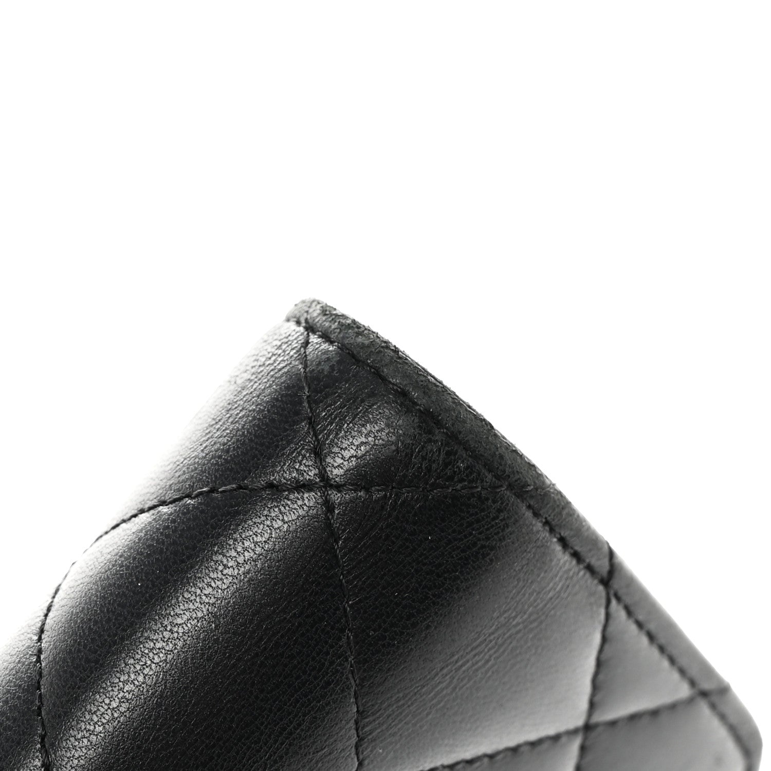 Chanel Lambskin Quilted Large Flap Gusset Wallet Black 17 of 19