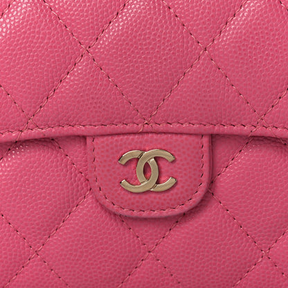 Chanel Caviar Quilted Medium Flap Wallet Pink 8 of 9