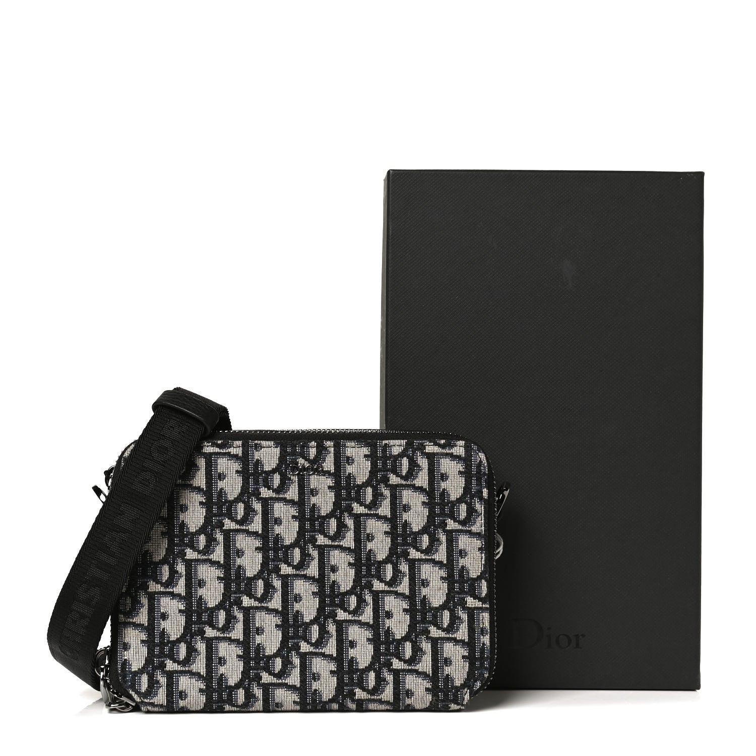 Christian Dior Oblique Pouch Navy Blue 10 of 10