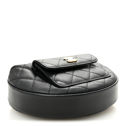 Chanel Caviar Quilted Polly Pocket Pouch Hobo Black 4 of 10