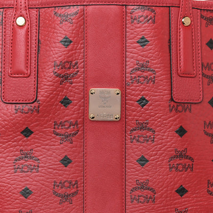 MCM Visetos Large Liz Reversible Shopper Tote Ruby Red 6 of 16
