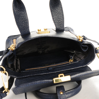 3.1 Phillip Lim 3.1 Textured Calfskin Mini Pashli Satchel Ink 5 of 6
