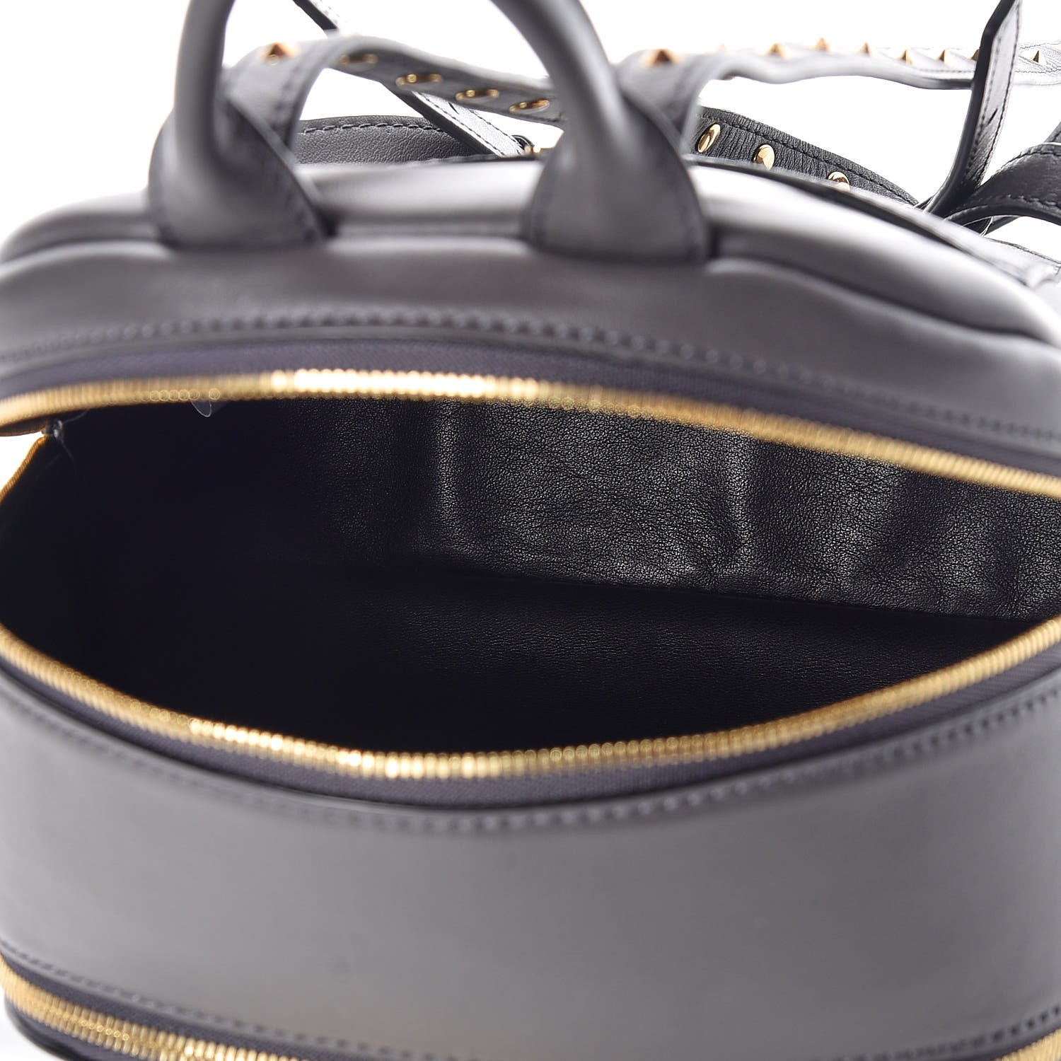 MCM Calfskin Mini Duchess Polke Studs Backpack Grey 7 of 10