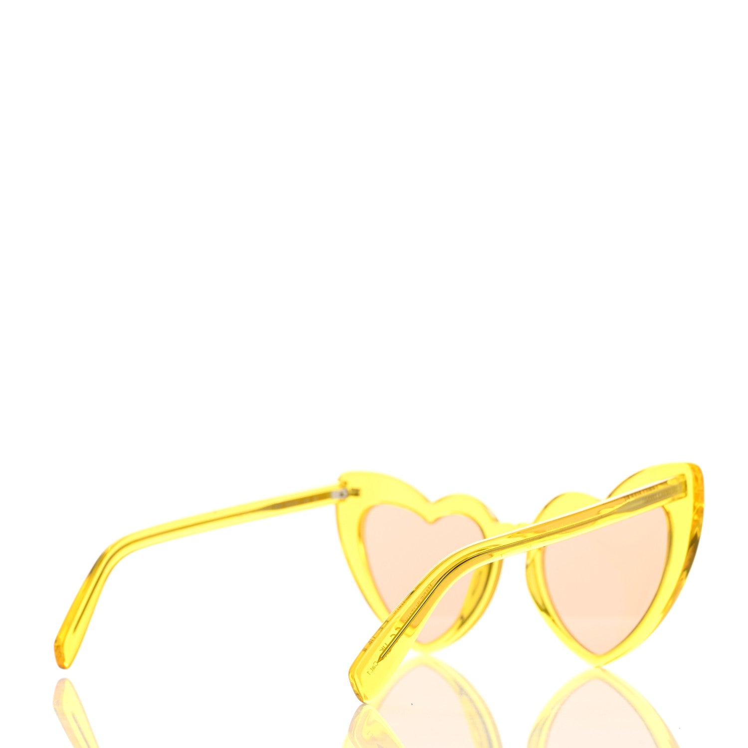 Saint Laurent Acetate Heart Frame Loulou SL181 Sunglasses Yellow 4 of 9