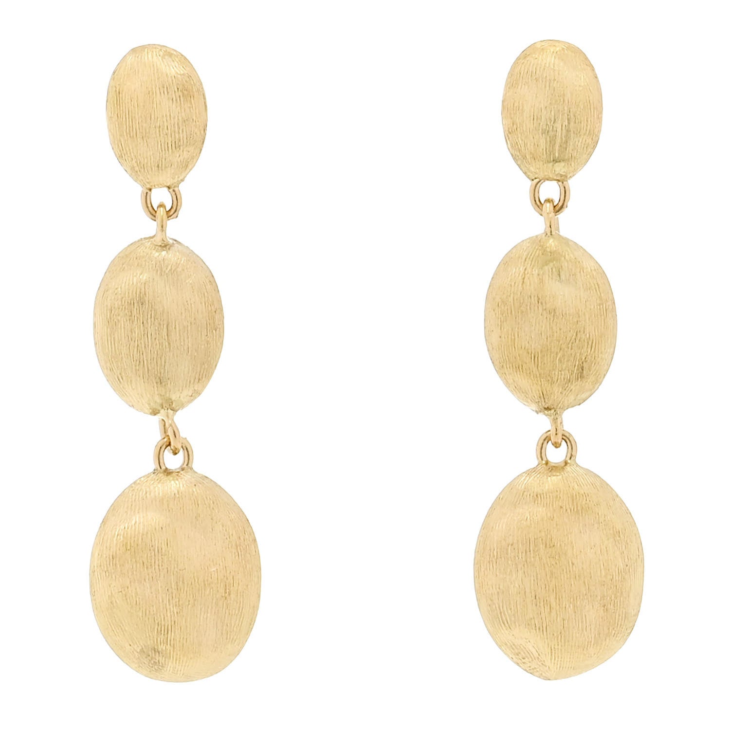 Marco Bicego 18K Yellow Gold Siviglia Triple Drop Earrings 1 of 5