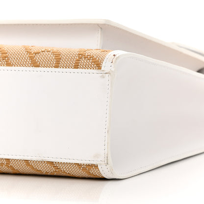 Burberry Monogram Canvas Smooth Calfskin Medium Pocket Bag White Beige 10 of 16