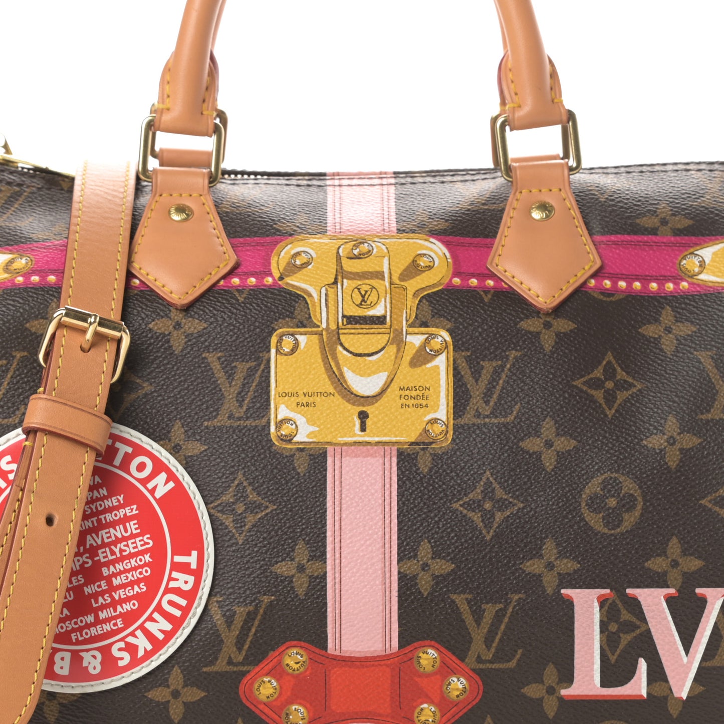 Monogram Summer Trunks Speedy Bandouliere 30
