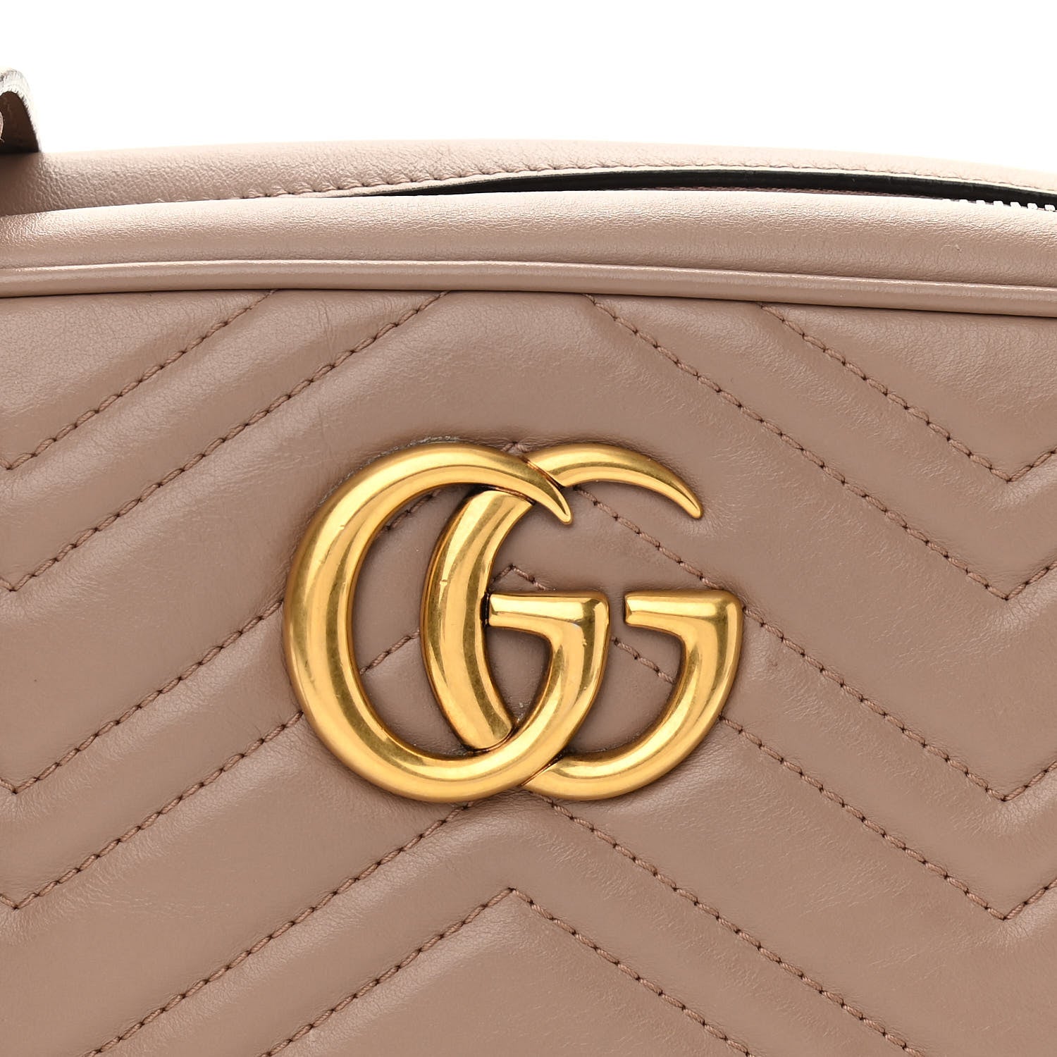 Gucci Calfskin Matelasse Small GG Marmont Chain Shoulder Bag Porcelain Rose 8 of 12