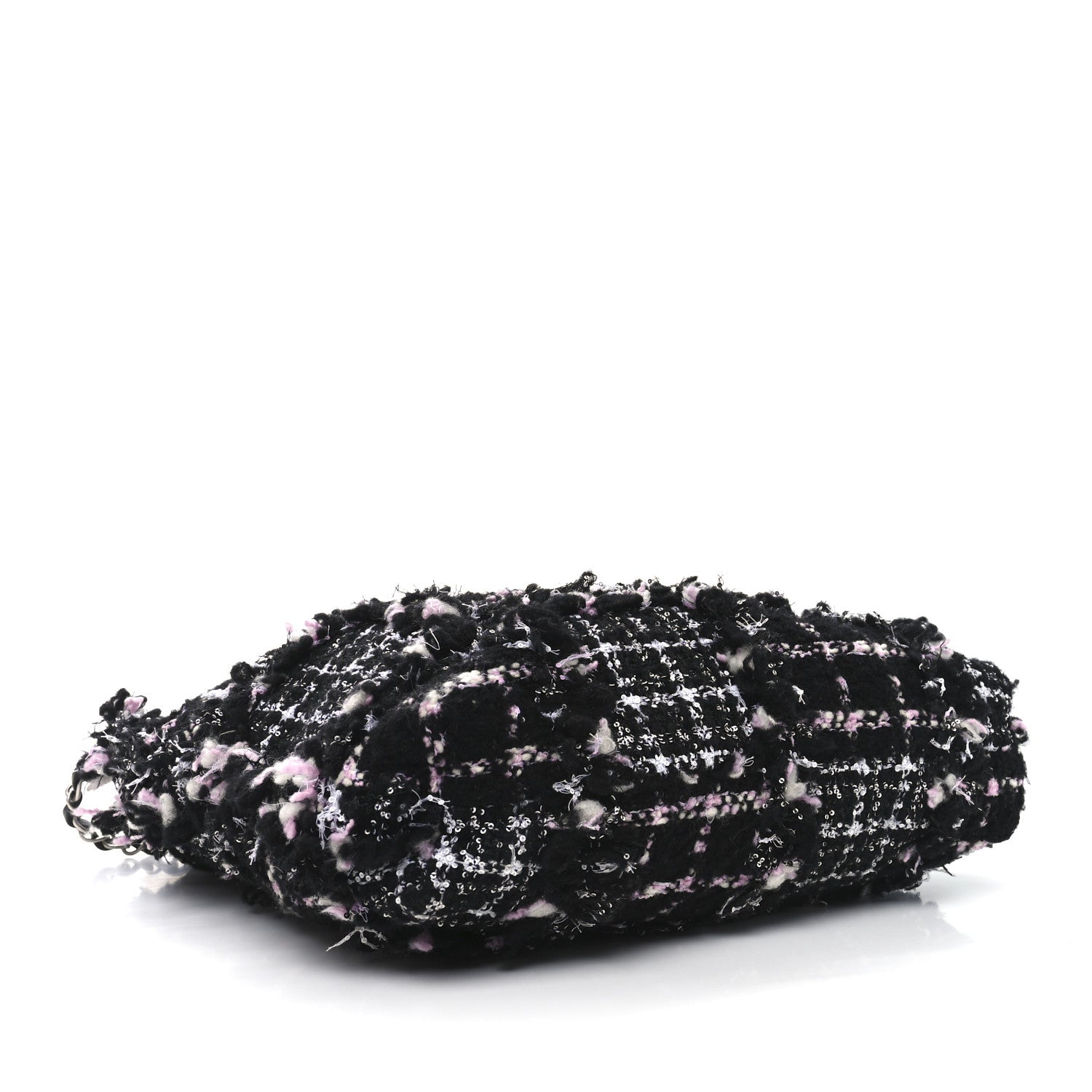 Chanel Tweed Sequin Quilted Chanel 22  Black Pink Multicolor 5 of 11