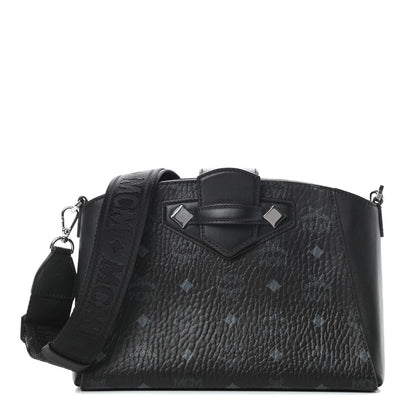MCM Visetos Small Essential Crossbody Bag Black 1 of 11