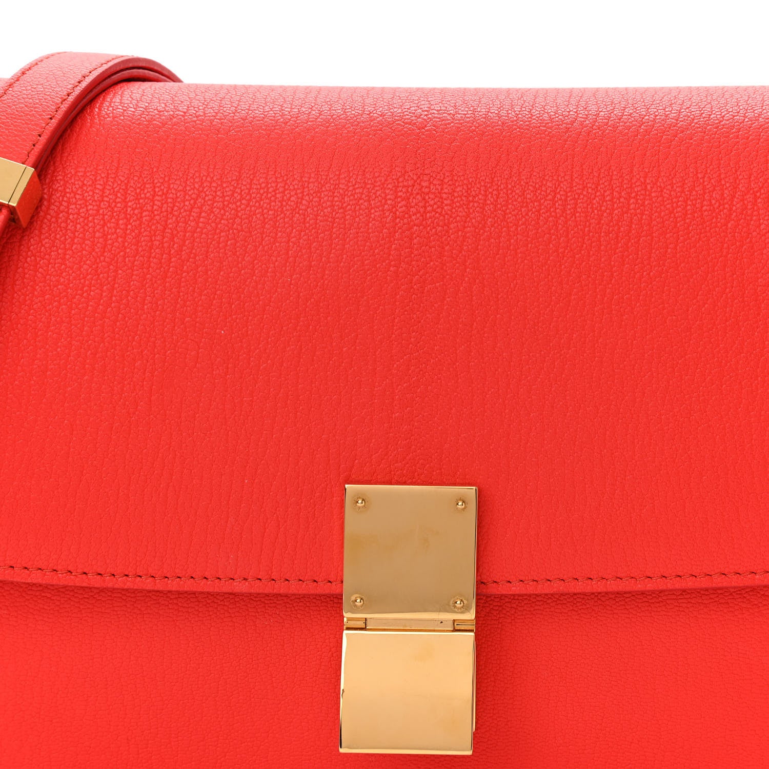 Celine Goatskin Medium Classic Box Flap Bag Alizarin 8 of 11