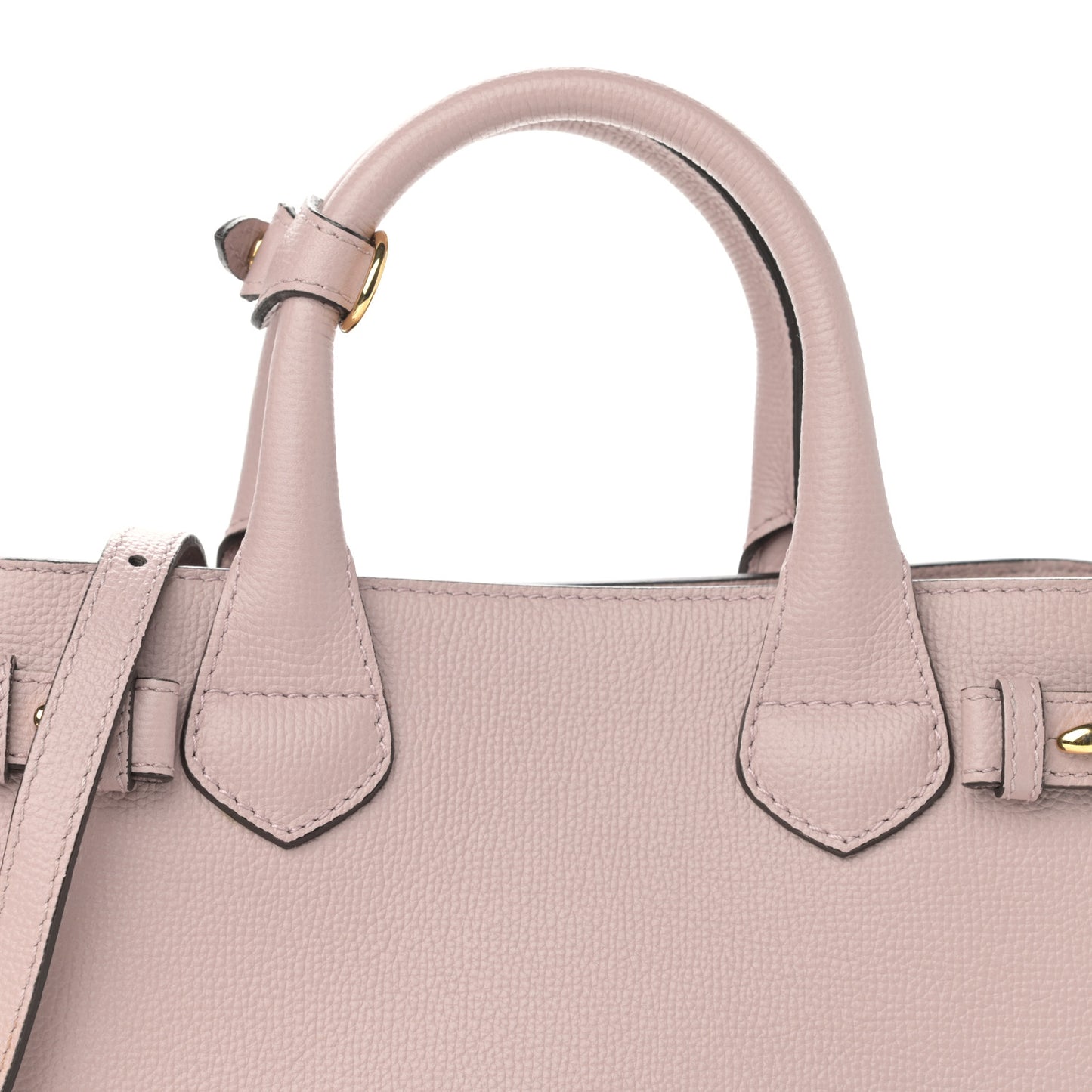 Grainy Calfskin House Check Small Banner Tote Pale Orchid