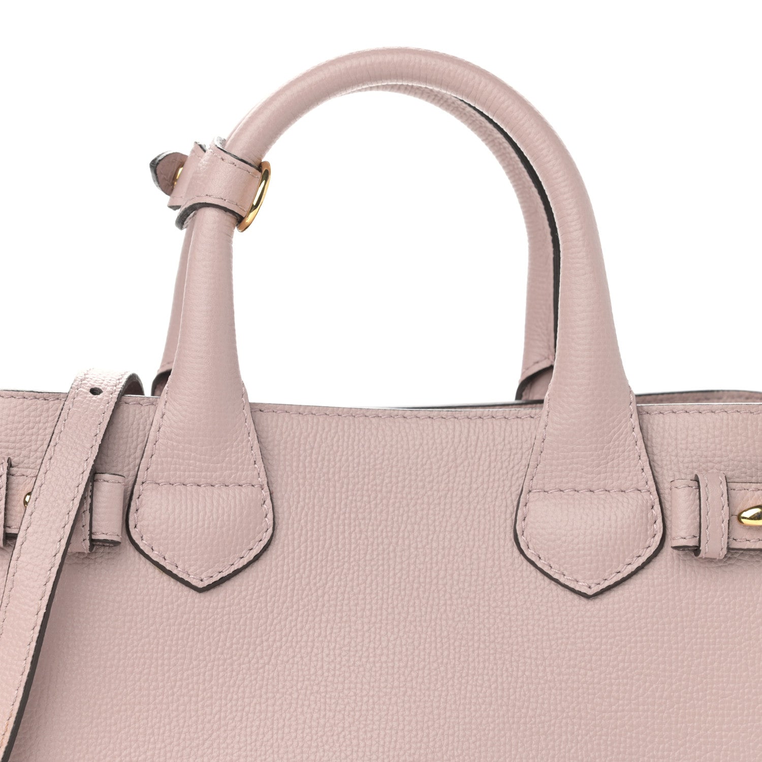 Burberry Grainy Calfskin House Check Small Banner Tote Pale Orchid 8 of 10