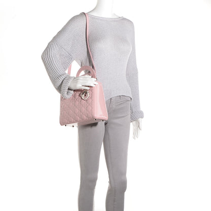 Christian Dior Lambskin Cannage Medium Lady Dior Rose Clair 2 of 9