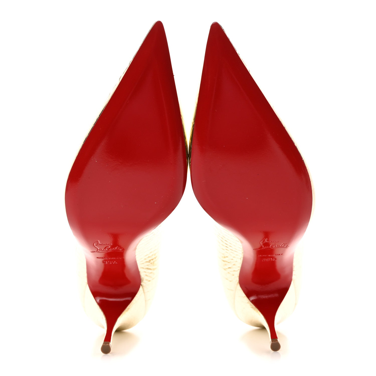 Christian Louboutin Metallo Cocco Clare 80 Pumps 39.5 Platine 5 of 7