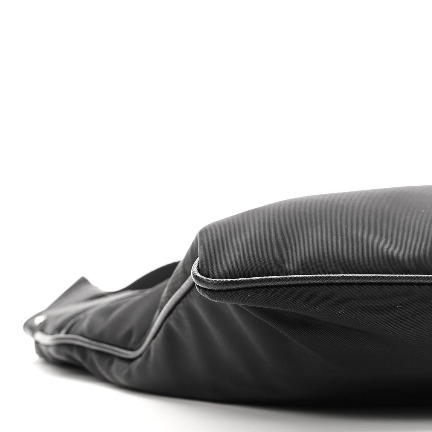 Tessuto Nylon Saffiano Flat Messenger Bag Black