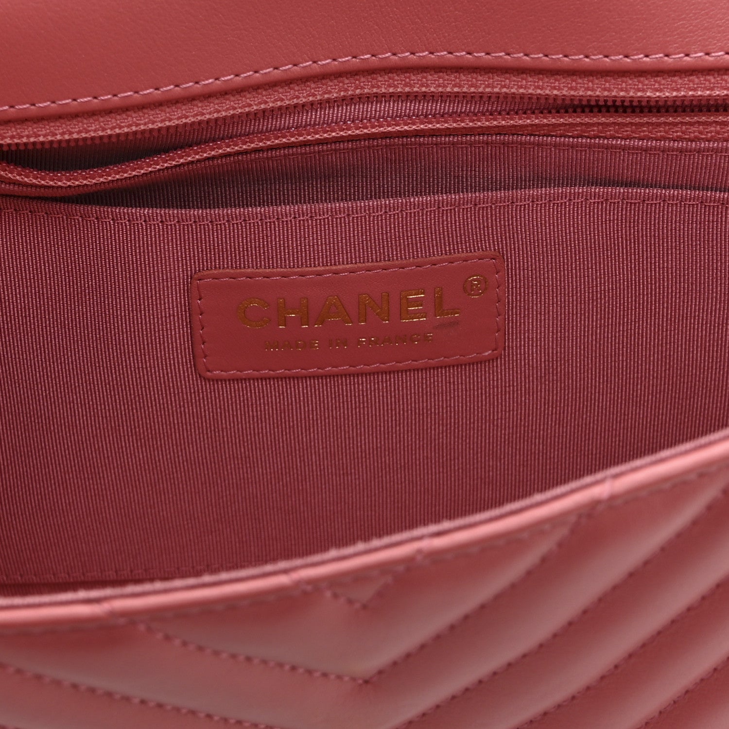 Chanel Calfskin Chevron Quilted Small Statement Flap Pink 6 of 10